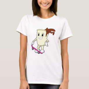 Coffee as Skater with Skateboard T-shirt