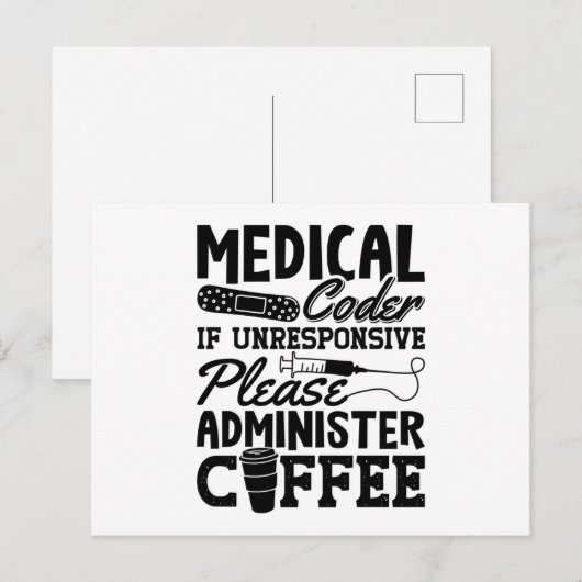 Coffee Assistent ICD-codering Briefkaart (Voorkant / Achterkant)