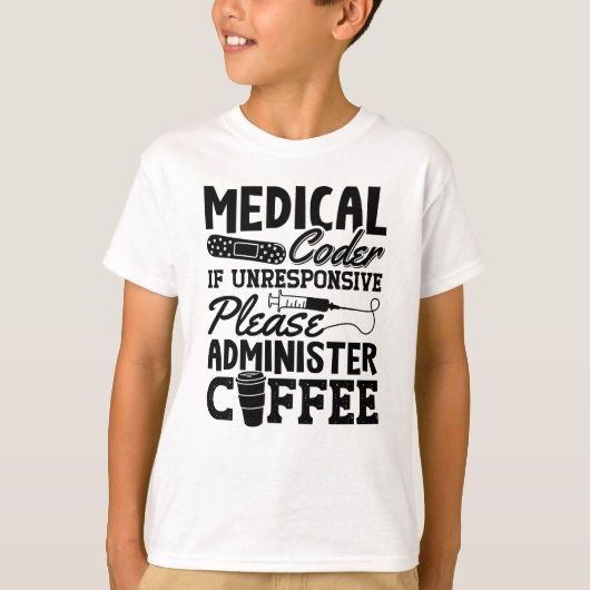 Coffee Assistent ICD-codering T-shirt (Voorkant)
