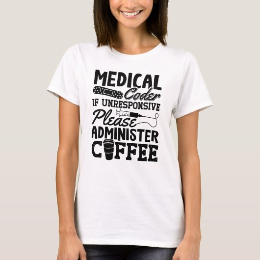 Coffee Assistent ICD-codering T-shirt (Voorkant)