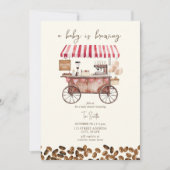 Coffee Baby brouwt rood neutraal Baby shower Kaart (Voorkant)