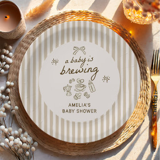 Coffee Baby is Brewing Baby Borrel Papieren Bordje
