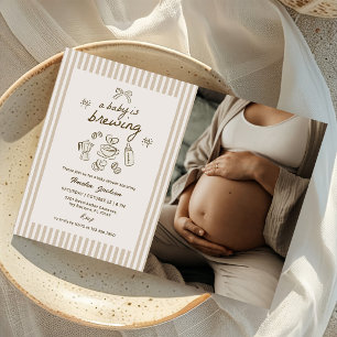 Coffee Baby is Brewing Baby Shower Foto Kaart