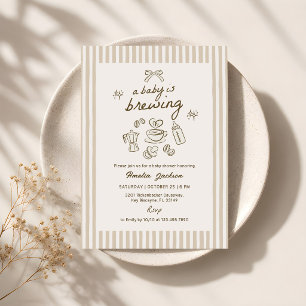 Coffee Baby is Brewing Baby Shower Kaart