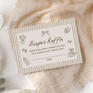 Coffee Baby is Brewing Baby Shower Luier Raffle Informatiekaartje
