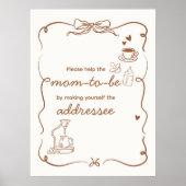 Coffee Baby is Brewing Envelope Station Sign Poster (Voorkant)