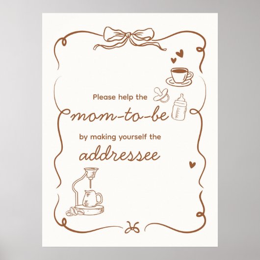 Coffee Baby is Brewing Envelope Station Sign Poster (Voorkant)