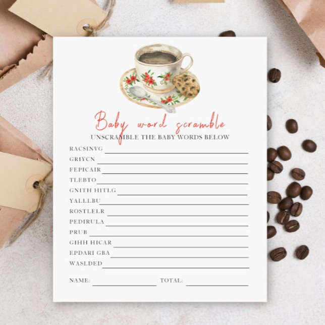 Coffee baby shower - Baby Word Scramble (Creator heeft geüpload)