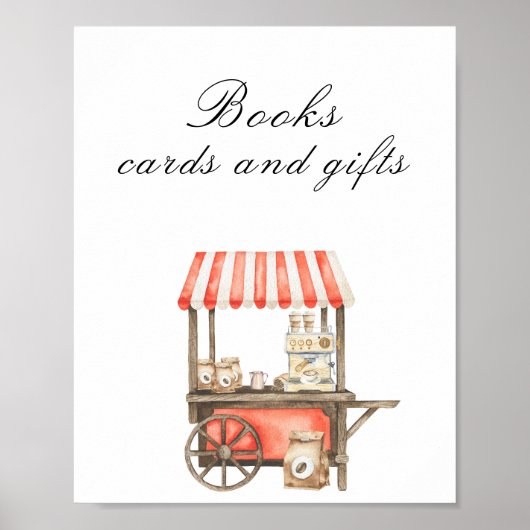 Coffee baby shower - Books, cards and gifts Poster (Voorkant)