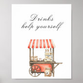 Coffee baby shower - Drinks, help yourself Poster (Voorkant)