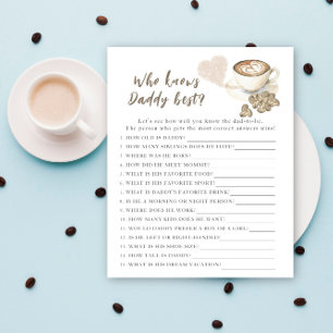 Coffee baby shower - Game Wie kent papa het beste