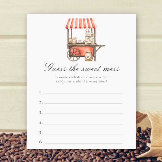 Coffee Baby shower Guess the sweet mess game (Creator heeft geüpload)