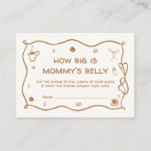 Coffee Baby Shower How Big is Her Belly Informatiekaartje (Voorkant)