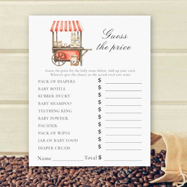 Coffee baby shower - Price Guess Game (Creator heeft geüpload)