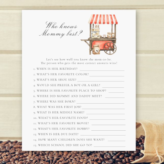 Coffee baby shower - Who knows mommy best (Creator heeft geüpload)