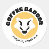 Coffee Badger Sticker (Voorkant)