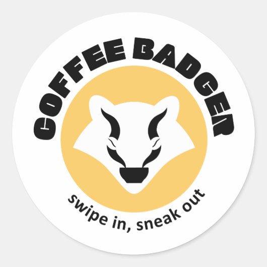 Coffee Badger Sticker (Voorkant)
