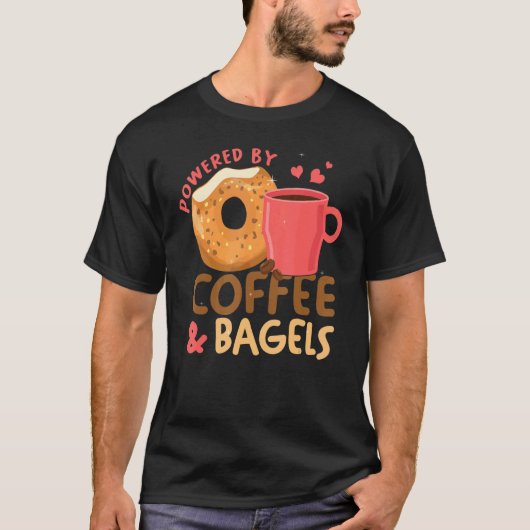 Coffee Bagel Breakfast Brunch Bagel T-shirt (Voorkant)