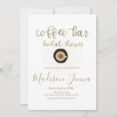 Coffee Bar Bruiloftsborrel Gouden Schrift Kaart (Voorkant)