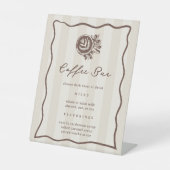 Coffee Bar, Cafe Drink Menu Sign Reclamebord Met Voetstuk (Voorkant)