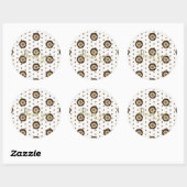 Coffee Bar Latte Bruiloft Feest Folie Script Ronde Sticker (Vel)