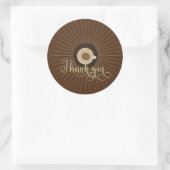 Coffee Bar Latte Bruiloftsfeest Folie Script Ronde Sticker (Tas)
