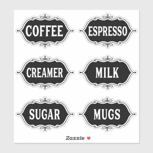 Coffee Bar-Sticker Sticker (Vel)