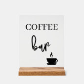 Coffee bar wedding Acrylic sign Acryl Bord (Voorkant)