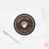 Coffee Barista Cafe Custom 3" Ronde Sticker (Envelop)
