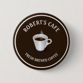 Coffee Barista Cafe Custom Ronde Button 5,7 Cm (Voorkant)