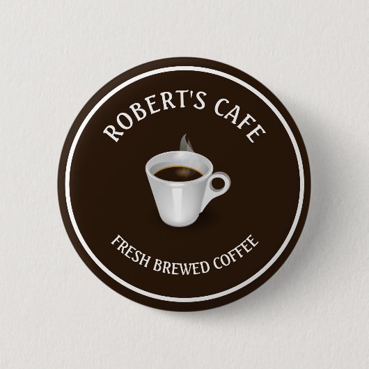 Coffee Barista Cafe Custom Ronde Button 5,7 Cm (Voorkant)