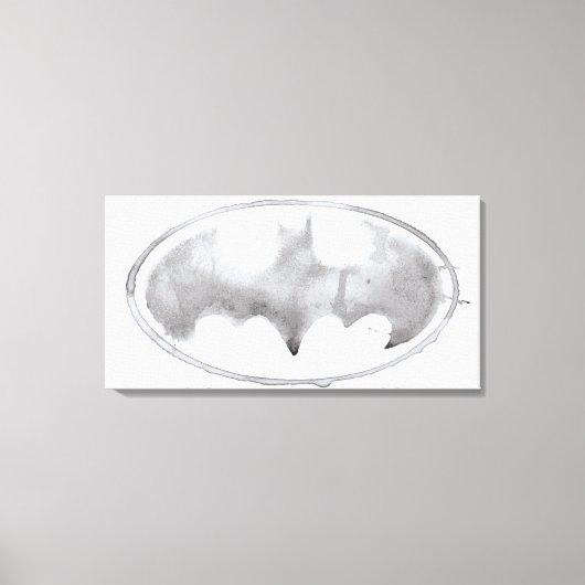 Coffee Bat Symbool - Grijs Canvas Afdruk (Voorkant)