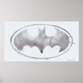Coffee Bat Symbool - Grijs Poster (Voorkant)
