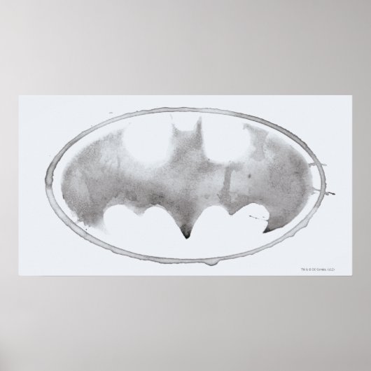 Coffee Bat Symbool - Grijs Poster (Voorkant)