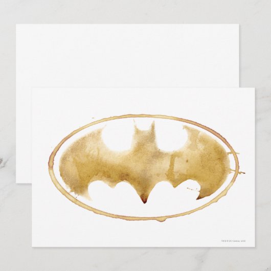 Coffee Bat-symbool Kaart (Voorkant / Achterkant)