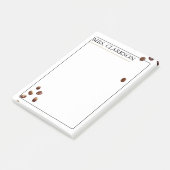 Coffee Bean Aesthetic Personalized Teacher gift Post-it® Notes (Schuin)
