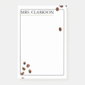 Coffee Bean Aesthetic Personalized Teacher gift Post-it® Notes (Voorkant)