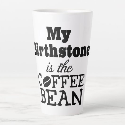 Coffee Bean Birthstone Latte Mok (Voorkant)