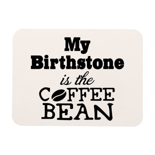 Coffee Bean Birthstone Magneet (Horizontaal)