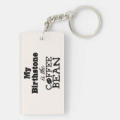 Coffee Bean Birthstone Sleutelhanger (achterkant)