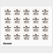 Coffee Bean Birthstone Vierkante Sticker (Vel)
