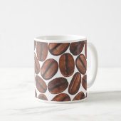 Coffee Bean Bliss Mok, Witte koffie mok (Voorkant rechts)