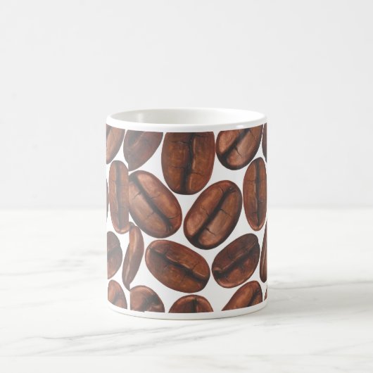 Coffee Bean Bliss Mok, Witte koffie mok (Center)