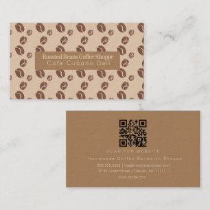 Coffee Bean Brouwshop Barista Zakelijke kaart Visitekaartje