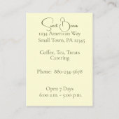  Coffee Bean Coffee Shop Visitekaartje (Achterkant)