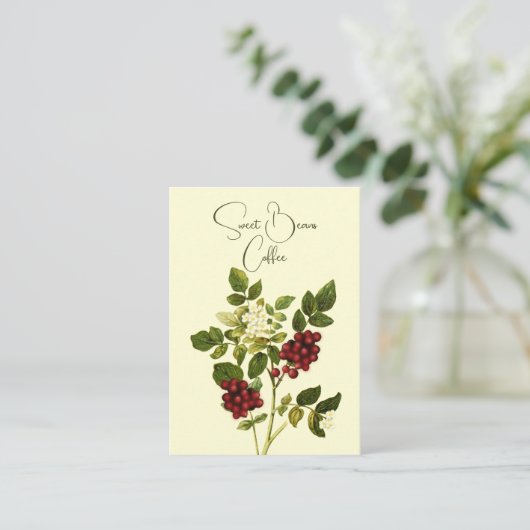 Coffee Bean Coffee Shop Visitekaartje (Staand voorkant)