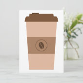 Coffee Bean Cup Kaart (Staand voorkant)