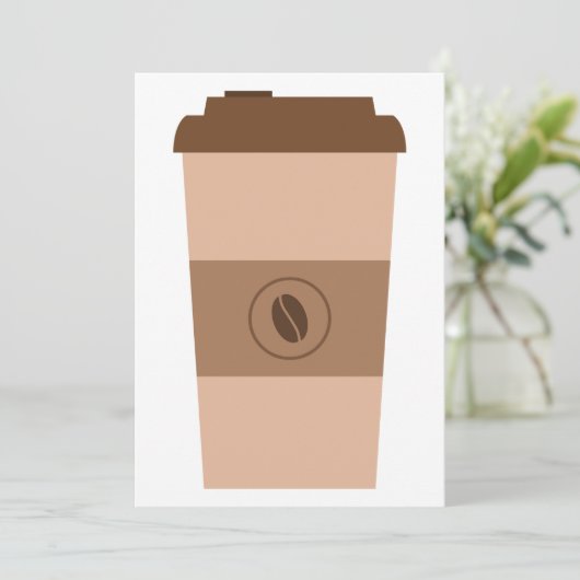 Coffee Bean Cup Kaart (Staand voorkant)