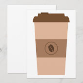 Coffee Bean Cup Kaart (Voorkant / Achterkant)