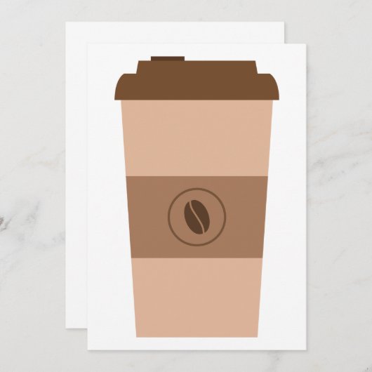 Coffee Bean Cup Kaart (Voorkant / Achterkant)